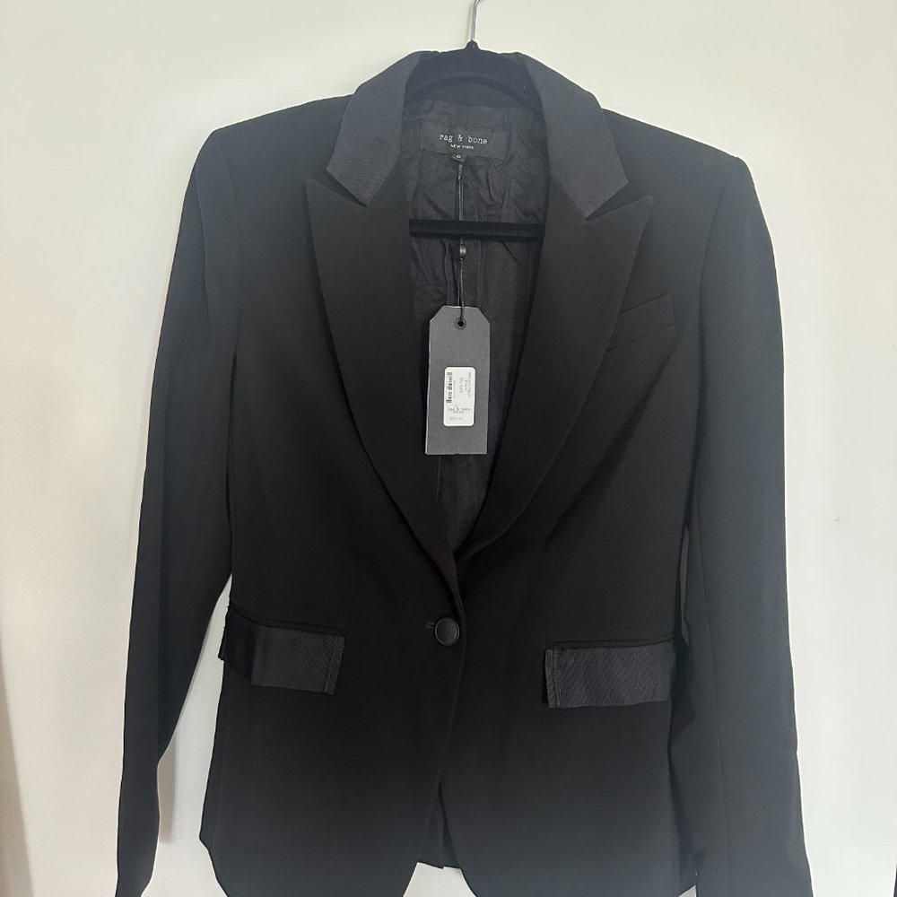 NWT - Rag & Bone Black Blazer w/ Detailing / Trim